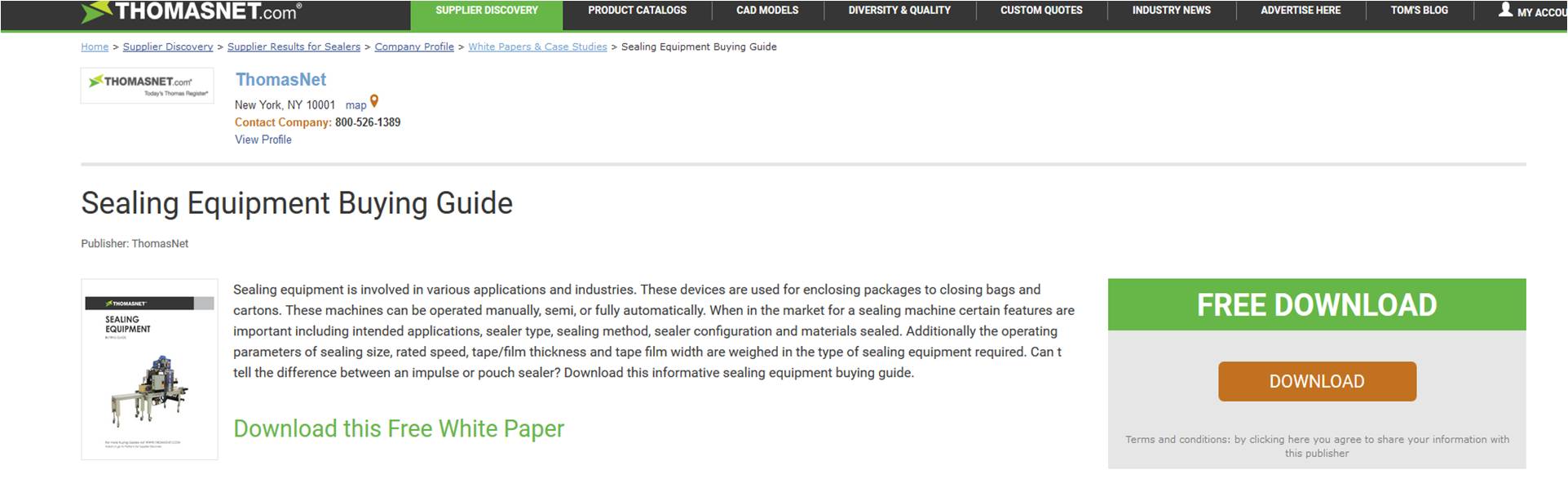 Thomas.Net Sealer Buying Guide